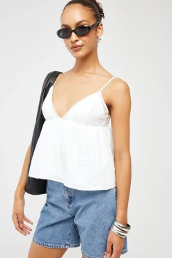 Eloise Broderie Top White
