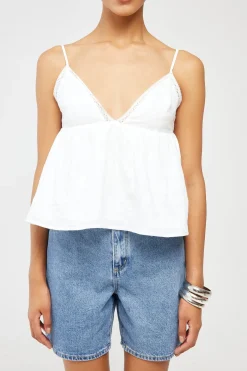Eloise Broderie Top White