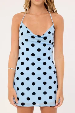 Eltazia Mini Dress Polka Spce Blue Black
