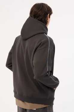 Emblem Boxy Hoodie Black