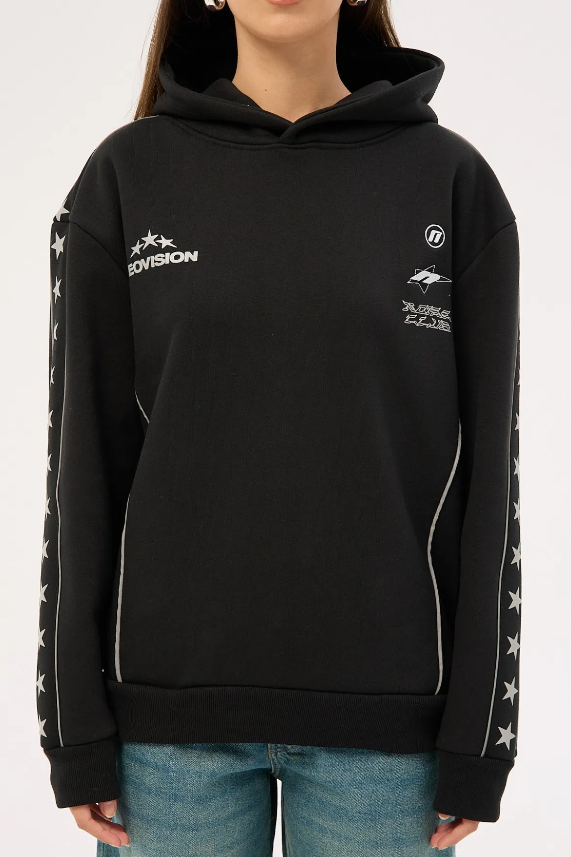 Empire Relaxed Hoodie Black