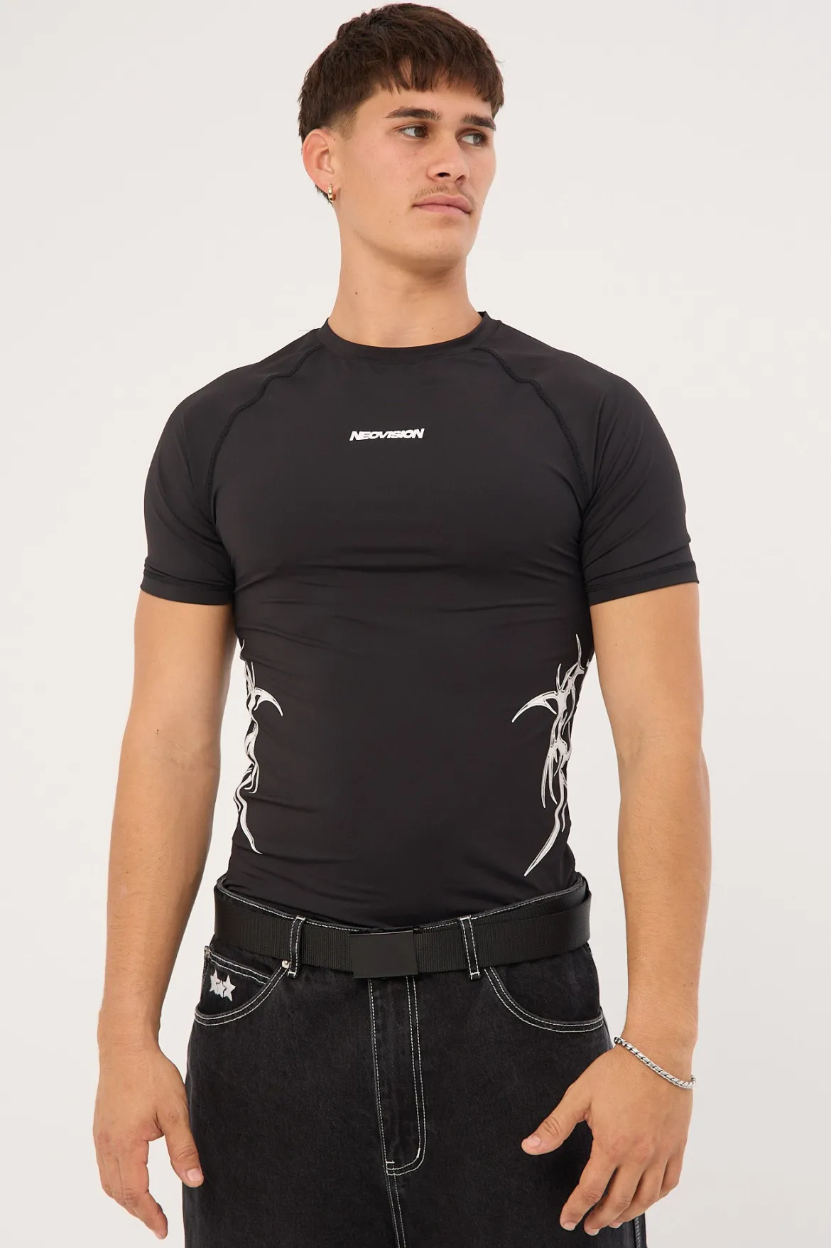 Encryption Slim Compression Tee Black