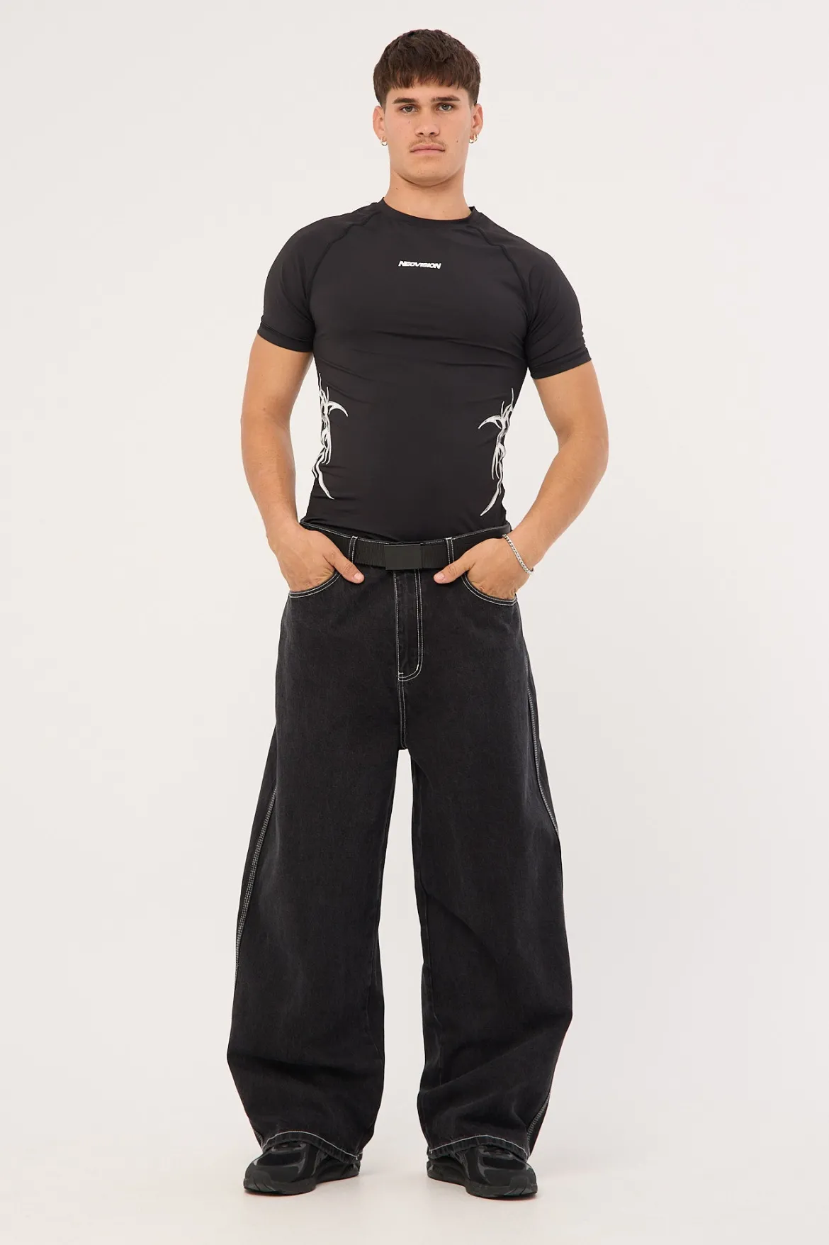 Encryption Slim Compression Tee Black