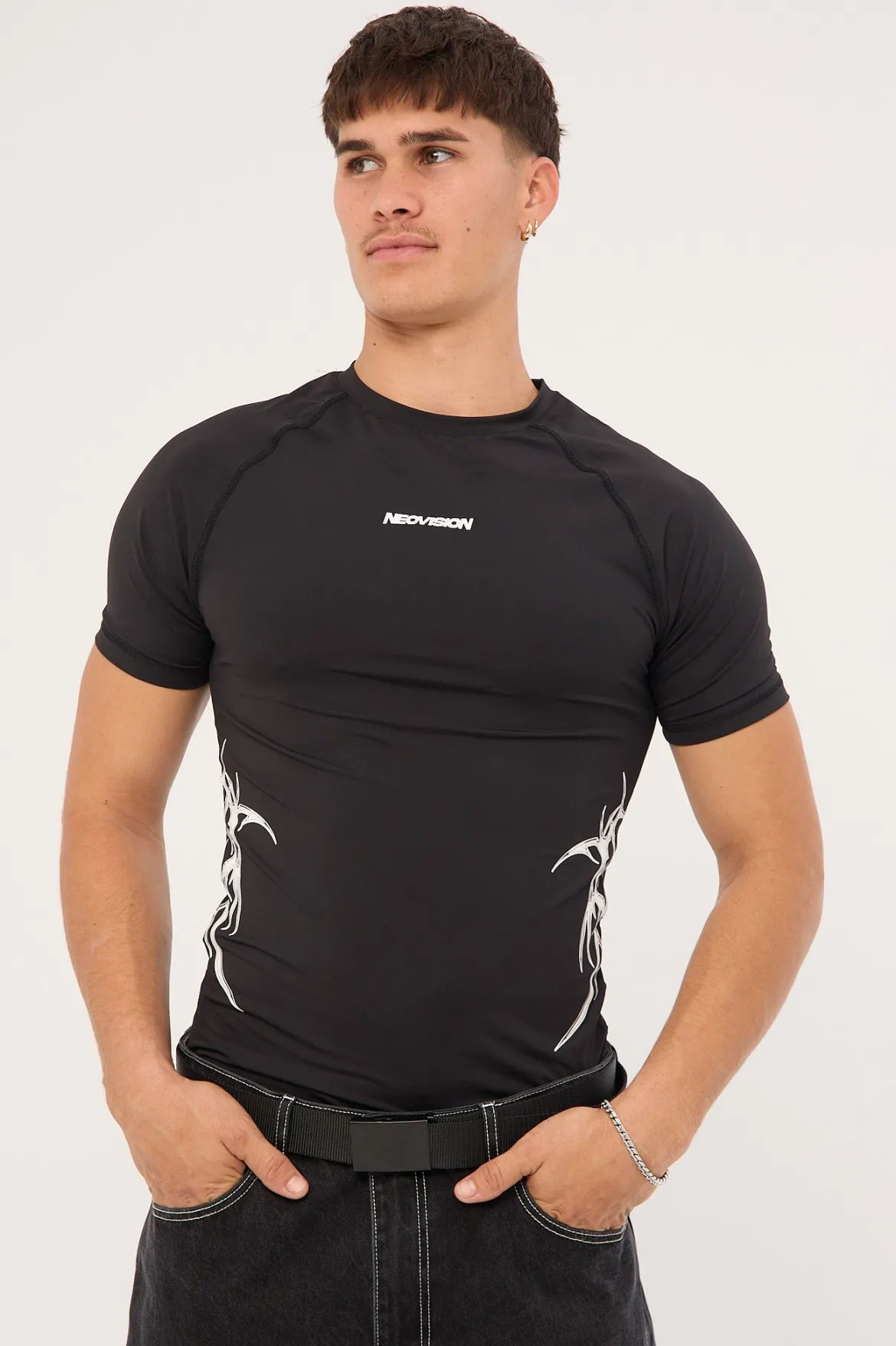Encryption Slim Compression Tee Black