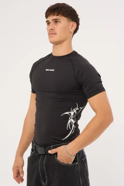 Encryption Slim Compression Tee Black