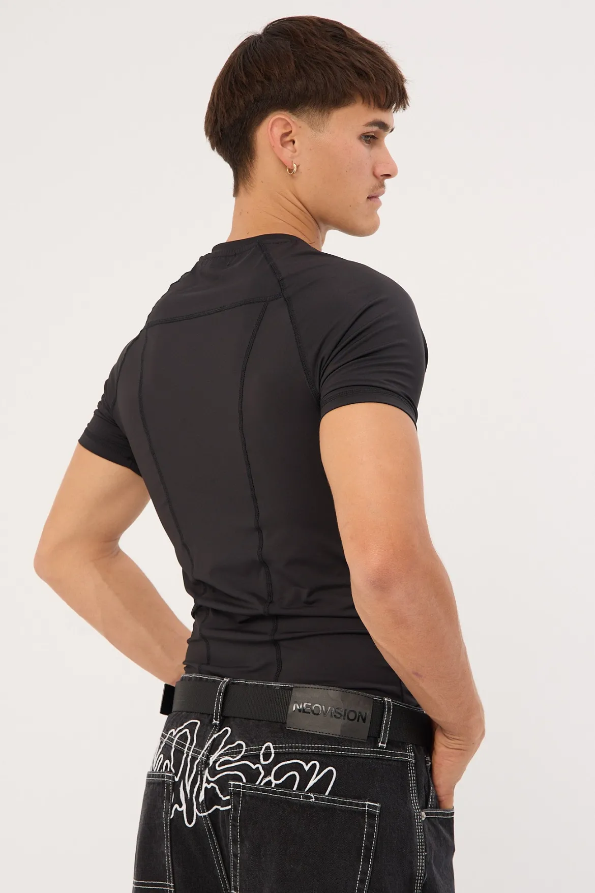 Encryption Slim Compression Tee Black