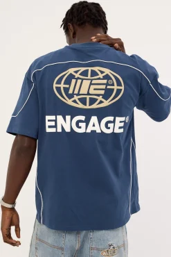 Engage Global Piping Tee Navy