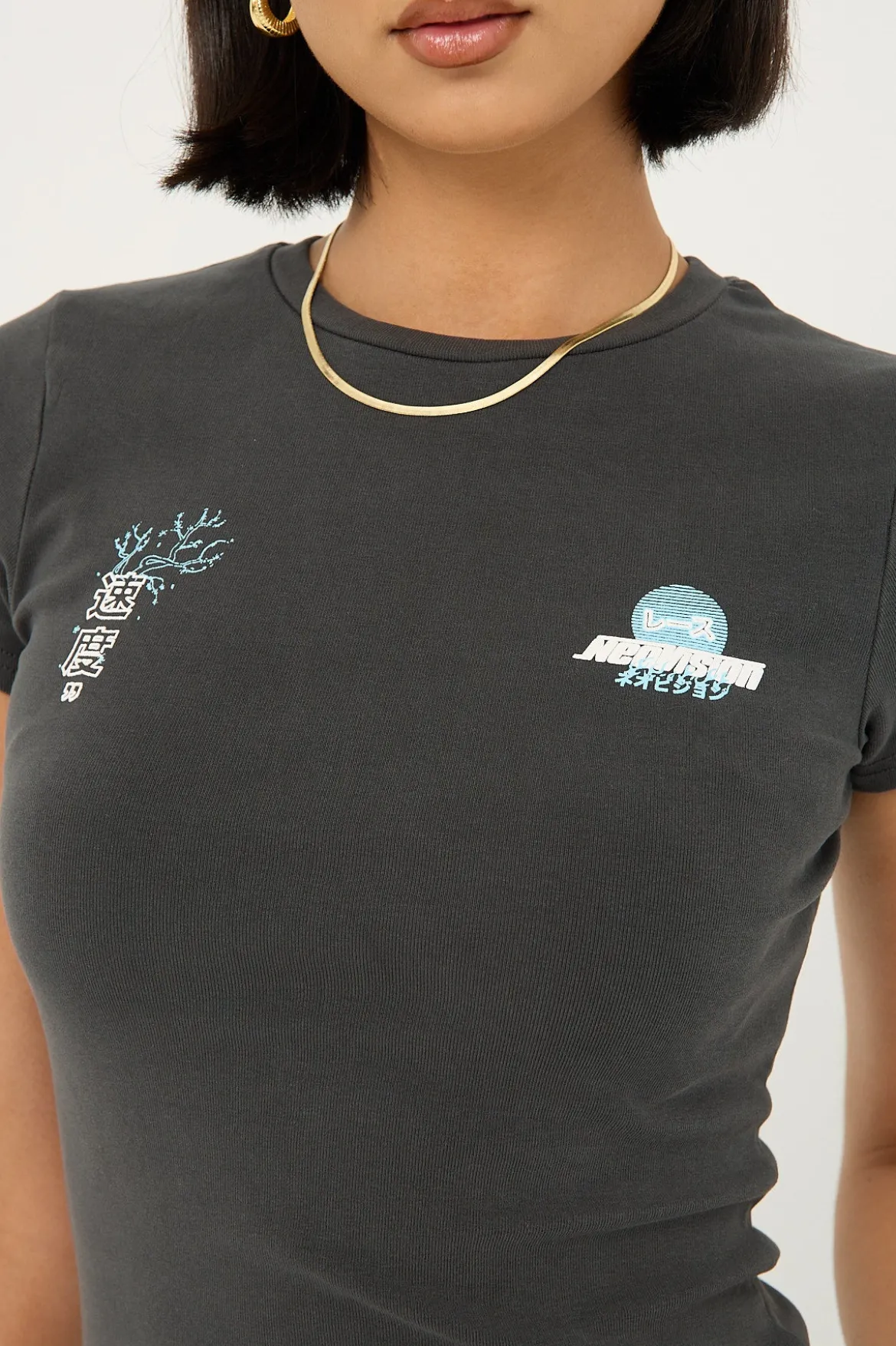 Enjin Baby Tee Washed Black