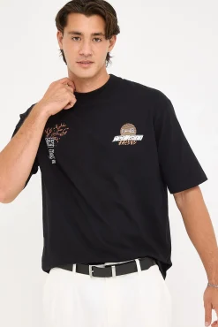 Enjin Oversized Super Heavy Tee Black