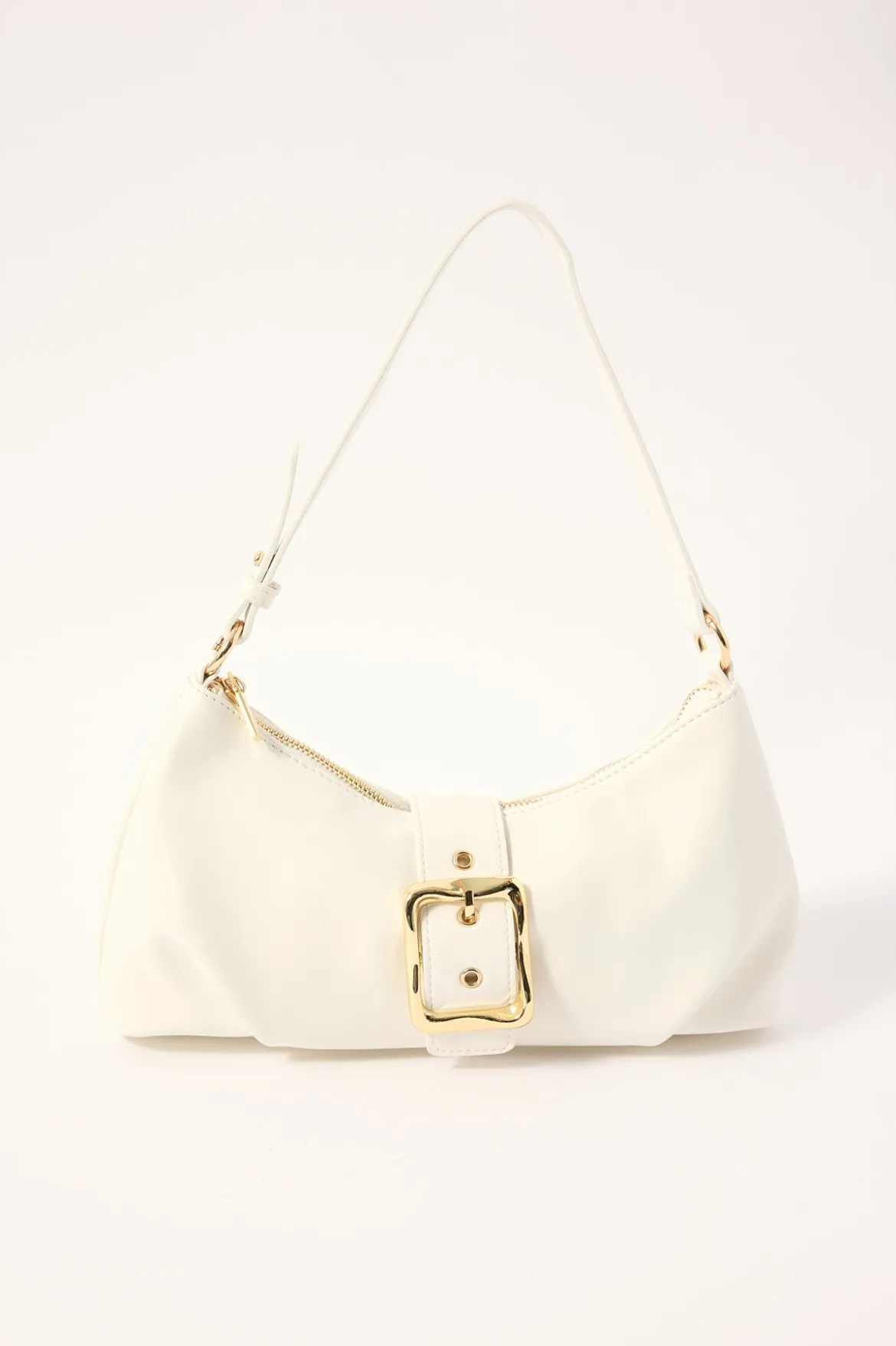 Enola Buckle Shoulder Bag White