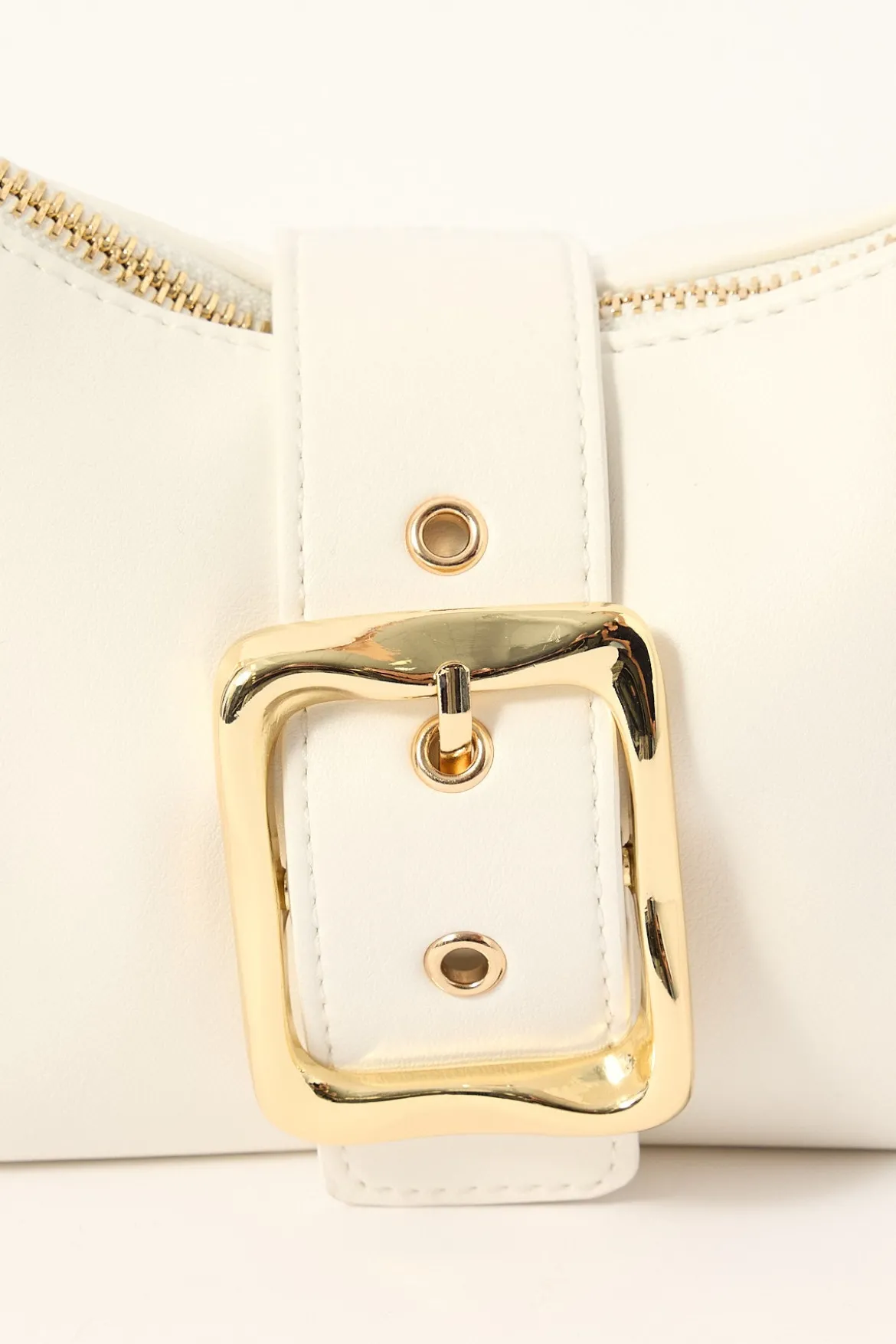 Enola Buckle Shoulder Bag White