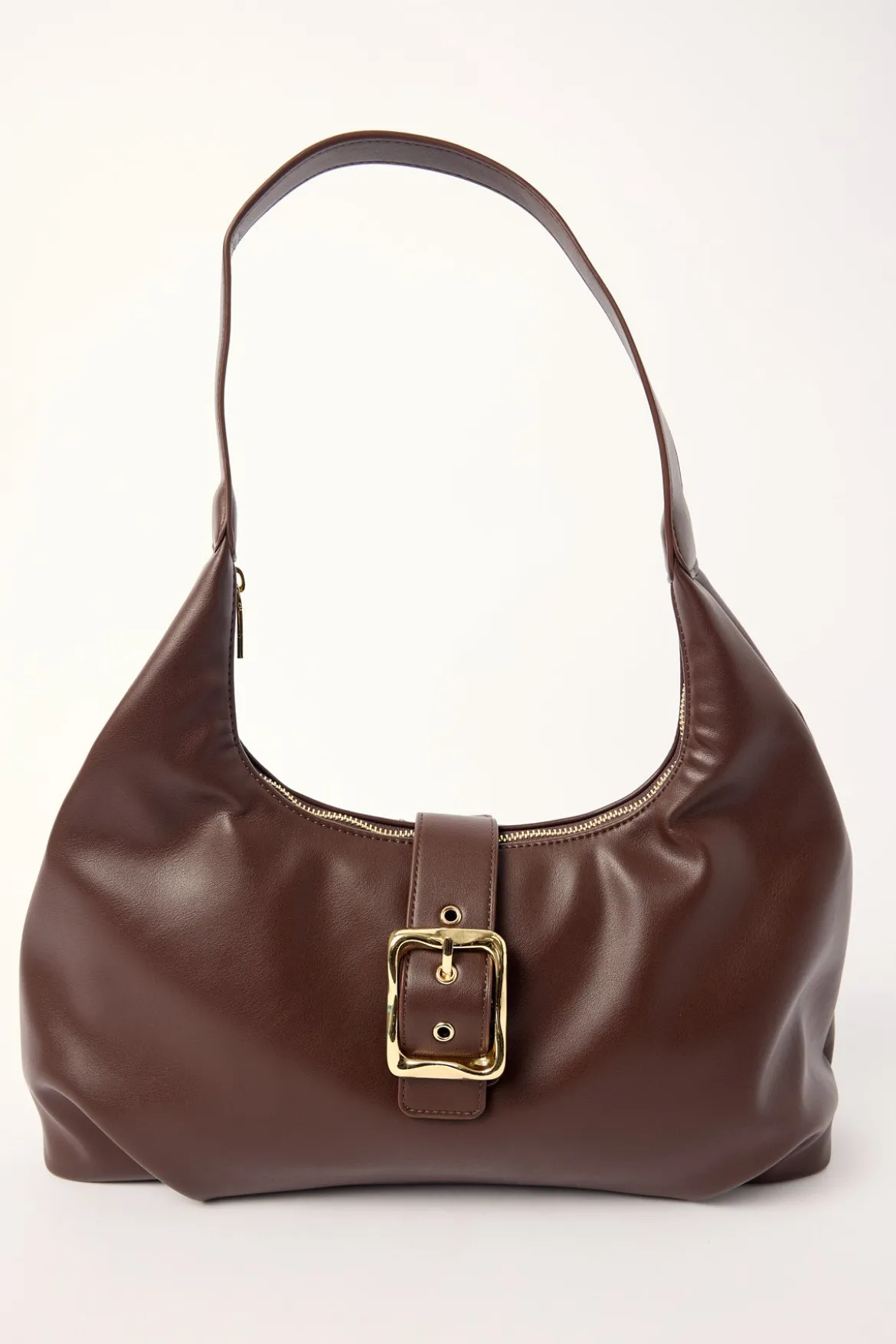 Enola Buckle Tote Bag Brown