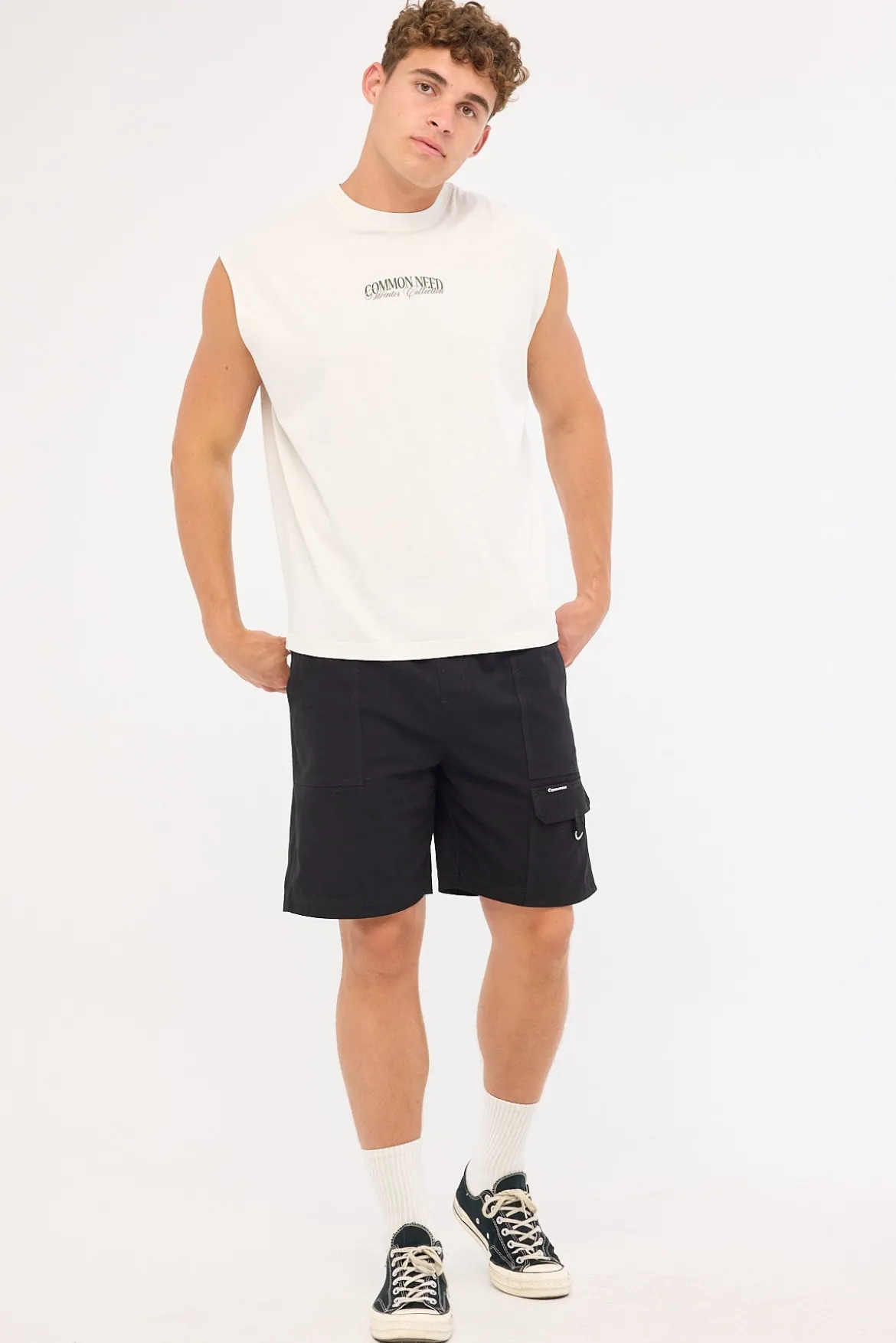 Enroll Muscle Tank Washed Grey Fog