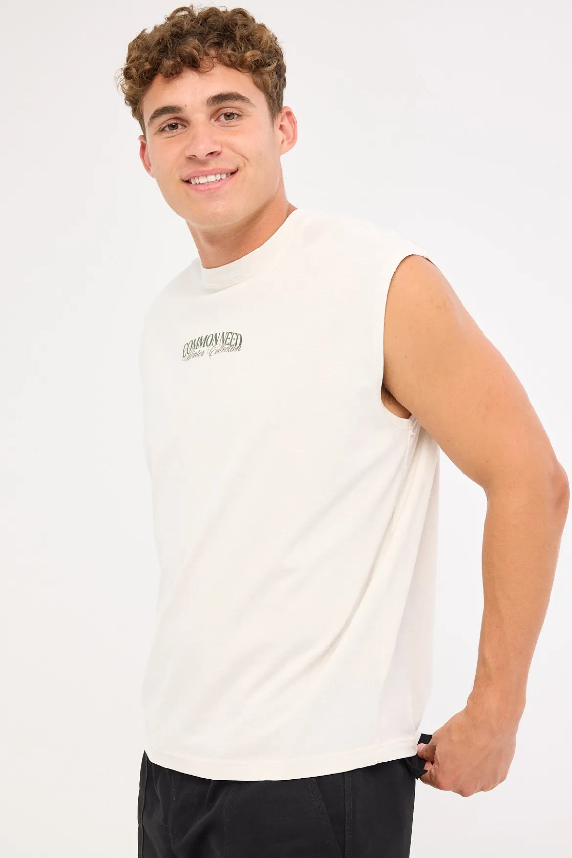 Enroll Muscle Tank Washed Grey Fog