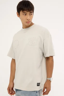 49ers Crest Loopback Tee Glacier Grey
