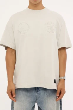 49ers Crest Loopback Tee Glacier Grey