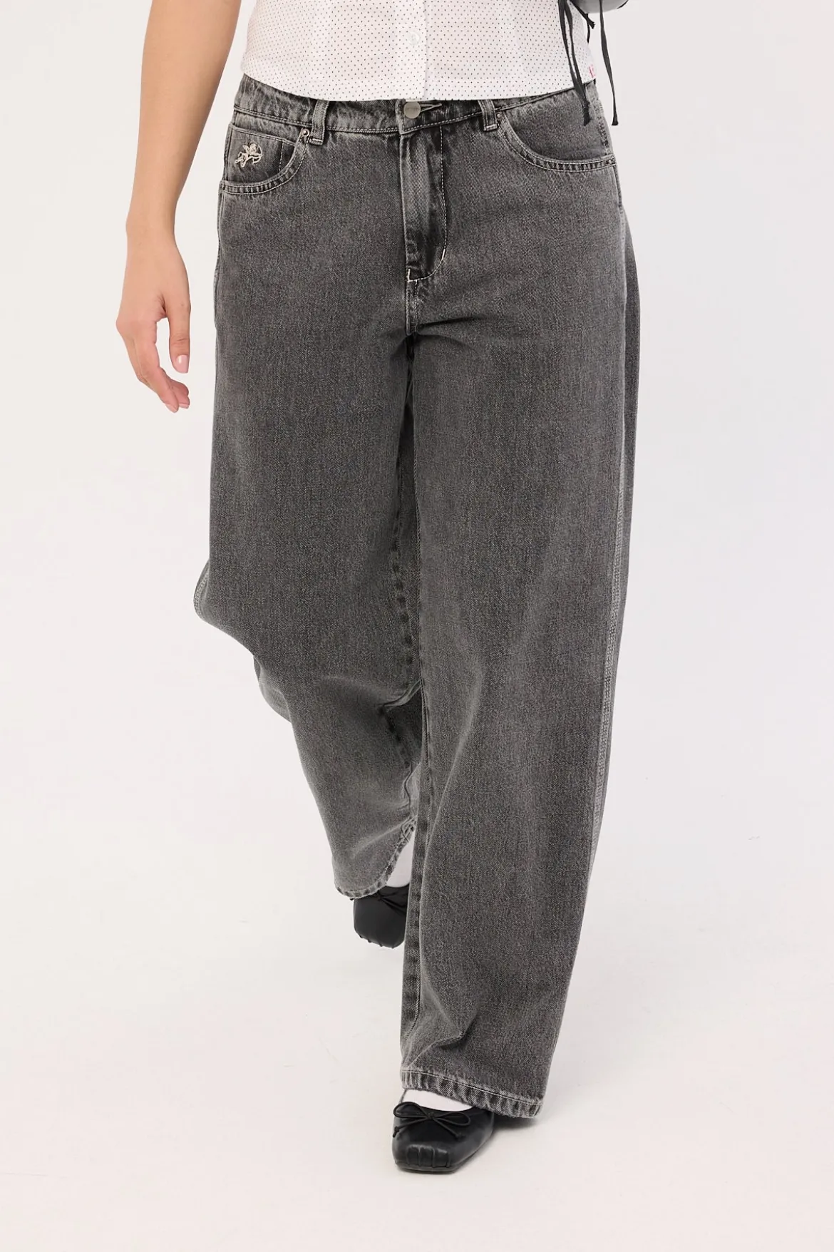 Eternal Sloucher Jean Raged Grey Black