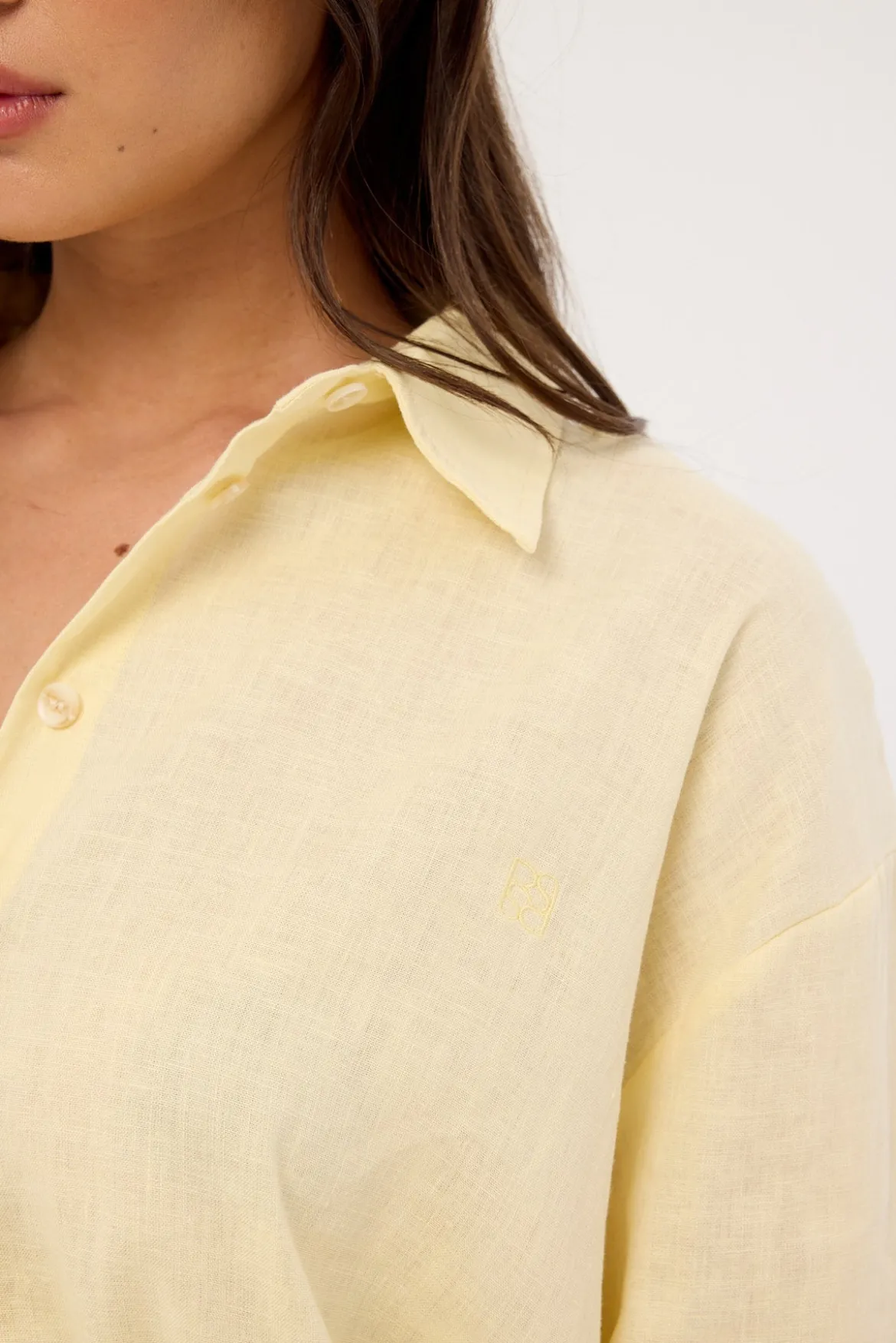 Etta Linen Long Sleeve Shirt Butter