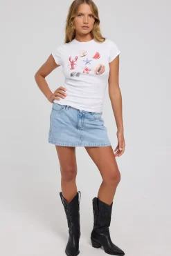 Euro Summer Baby Tee White