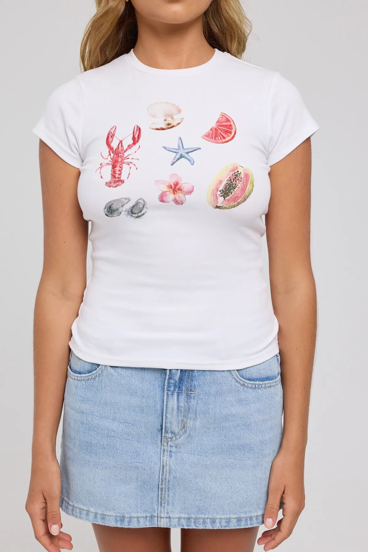 Euro Summer Baby Tee White