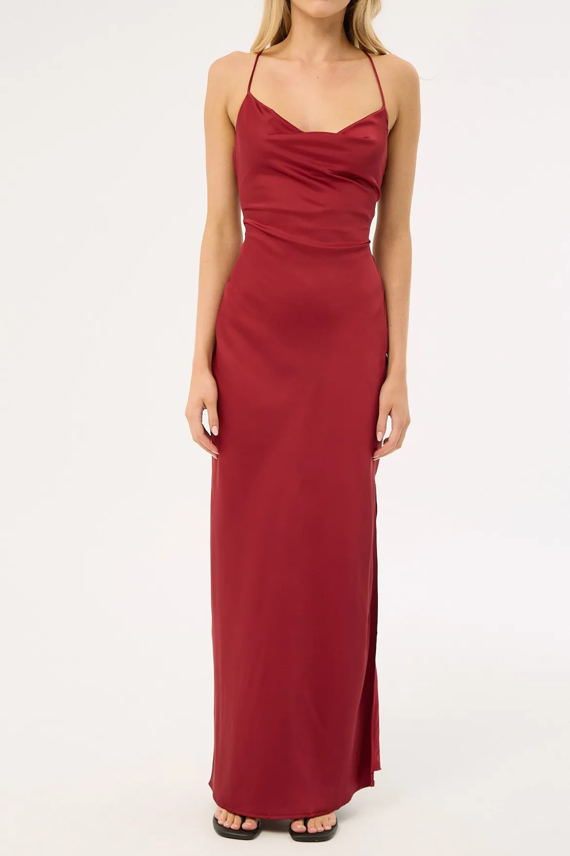 Evie Recycled Maxi Dress Burgundy