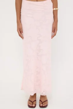 Evon Maxi Skirt Pink