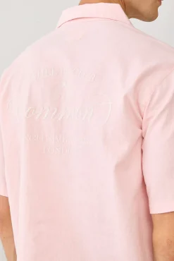 Exclusive Linen Boxy Resort Shirt Pastel Pink