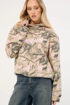 Exhibit Camo Relaxed Hoodie Pink Camo