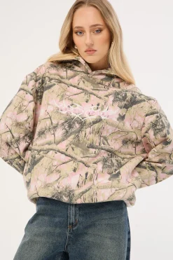Exhibit Camo Relaxed Hoodie Pink Camo