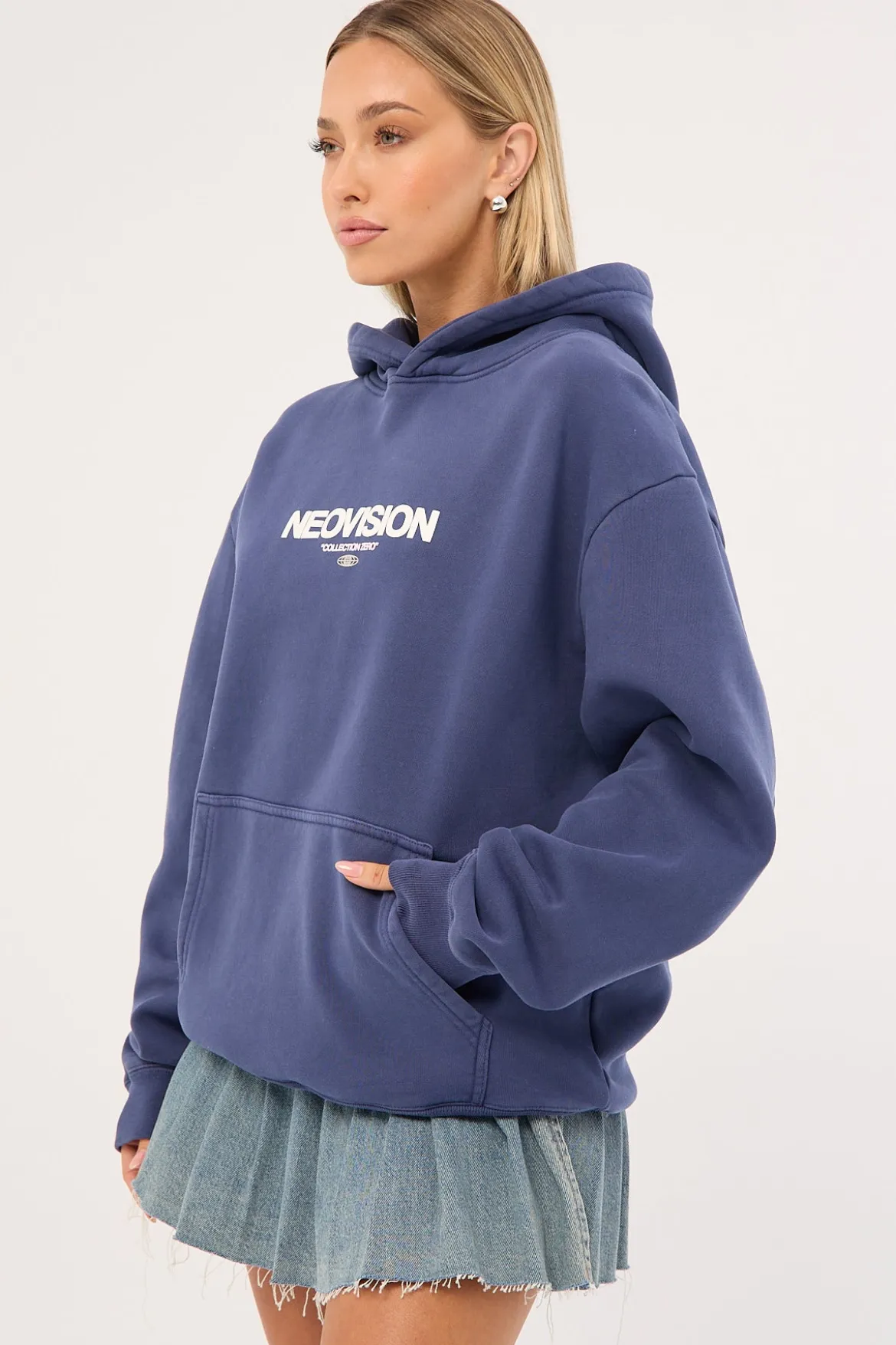 Exhibit Relaxed Hoodie Washed Steel