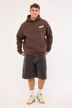 Fable Boxy Hoodie Dark Fudge