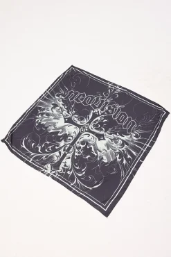 Fallen Cross Bandana Head Scarf Black