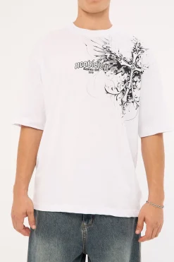 Fallen Cross Oversize Super Heavy Tee White