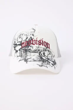 Fallen Cross Trucker Cap White