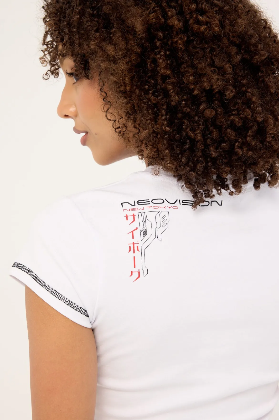 False Proof Cut Out Baby Tee White
