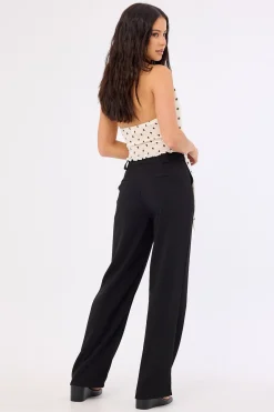 Fay Petite High Rise Recycled Pant Black