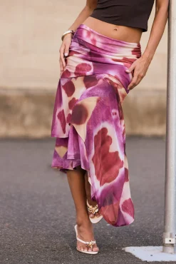 Festa Tie Dye Midi Skirt Bloom