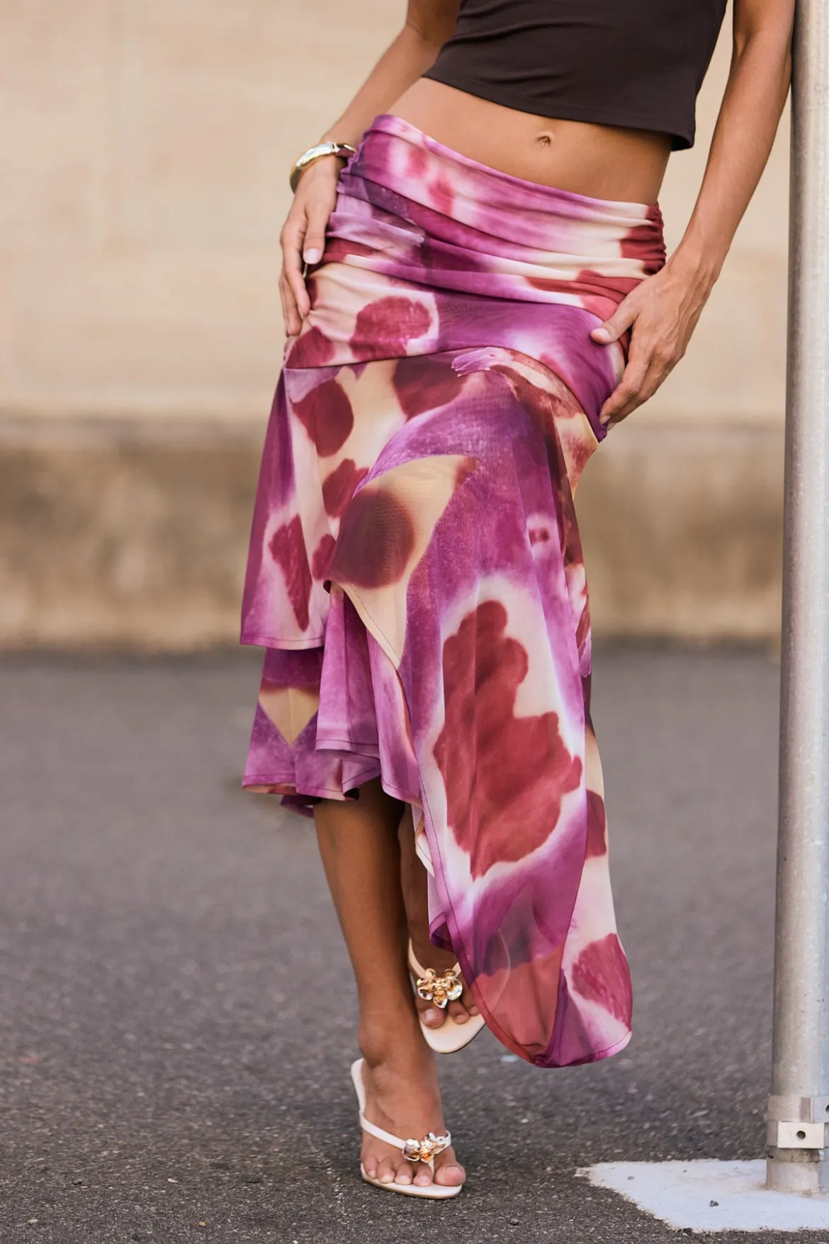 Festa Tie Dye Midi Skirt Bloom