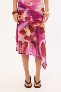 Festa Tie Dye Midi Skirt Bloom