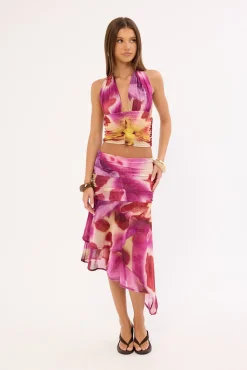 Festa Tie Dye Midi Skirt Bloom