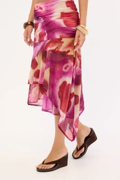 Festa Tie Dye Midi Skirt Bloom