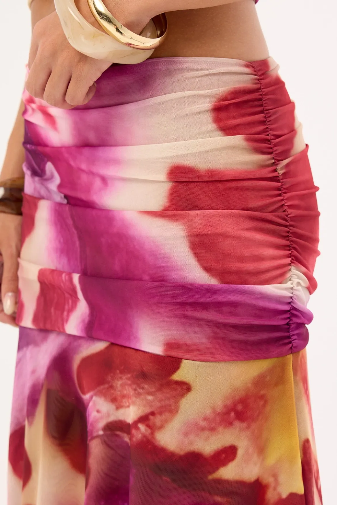 Festa Tie Dye Midi Skirt Bloom