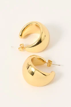 Fiona Hoop Earrings 18k Gold Plated