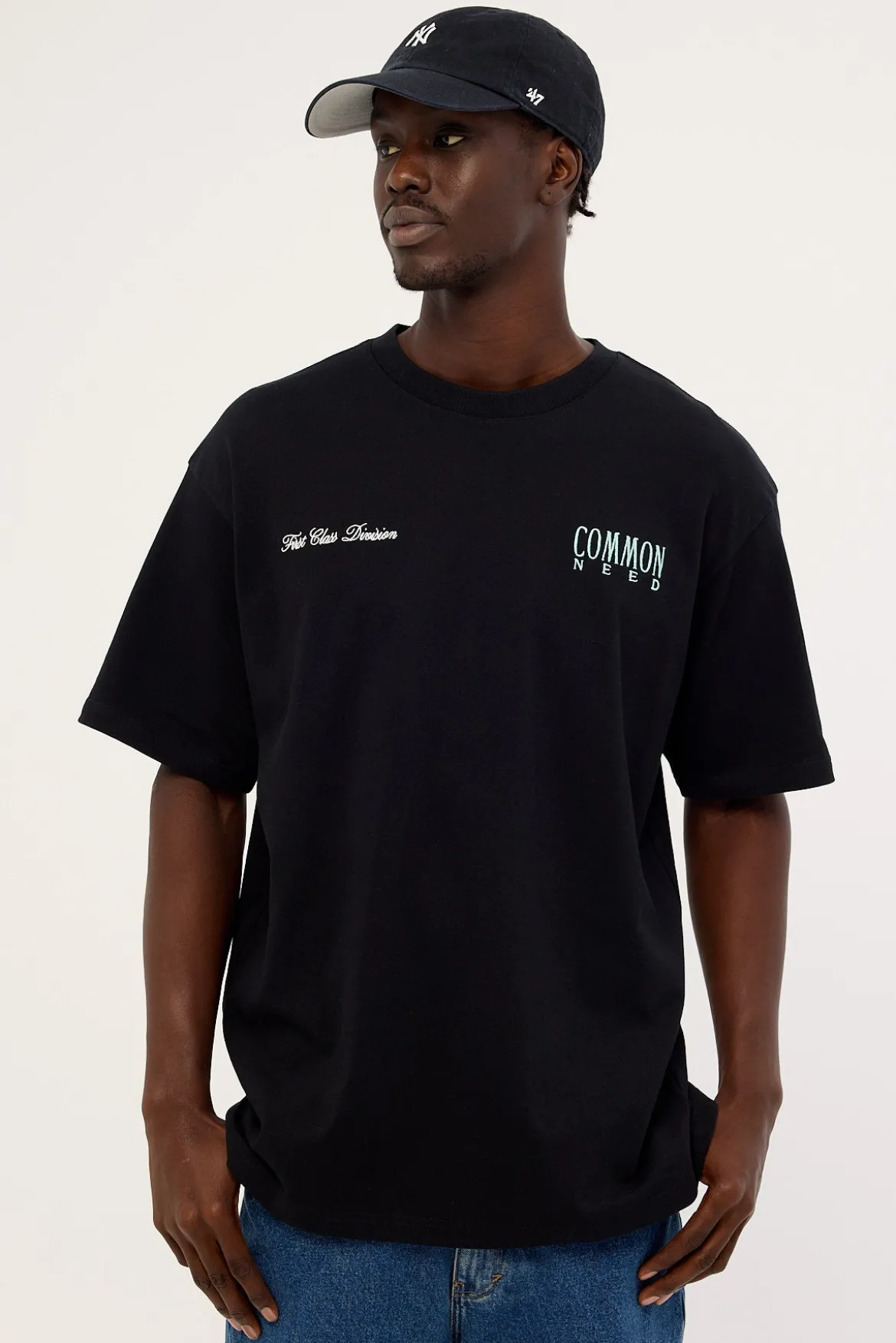 First Class Heavyweight Boxy Tee Black