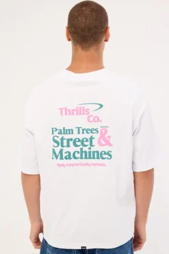 First Grade Services Box Fit Oversize Cropped Tee White