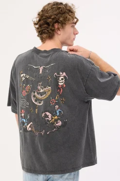 Flash Club 4.0 Oversized Boxy Tee Washed Black
