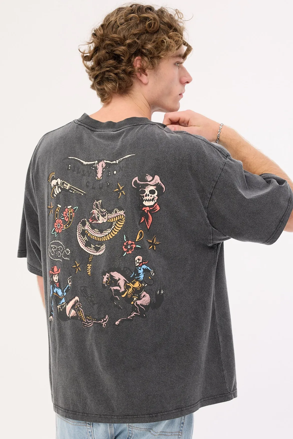 Flash Club 4.0 Oversized Boxy Tee Washed Black