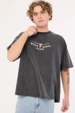 Flash Club 4.0 Oversized Boxy Tee Washed Black