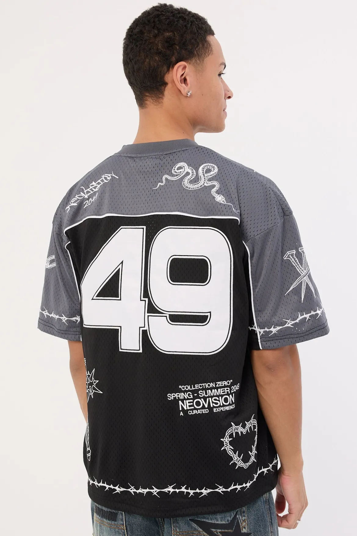 Flash V Neck Jersey Black