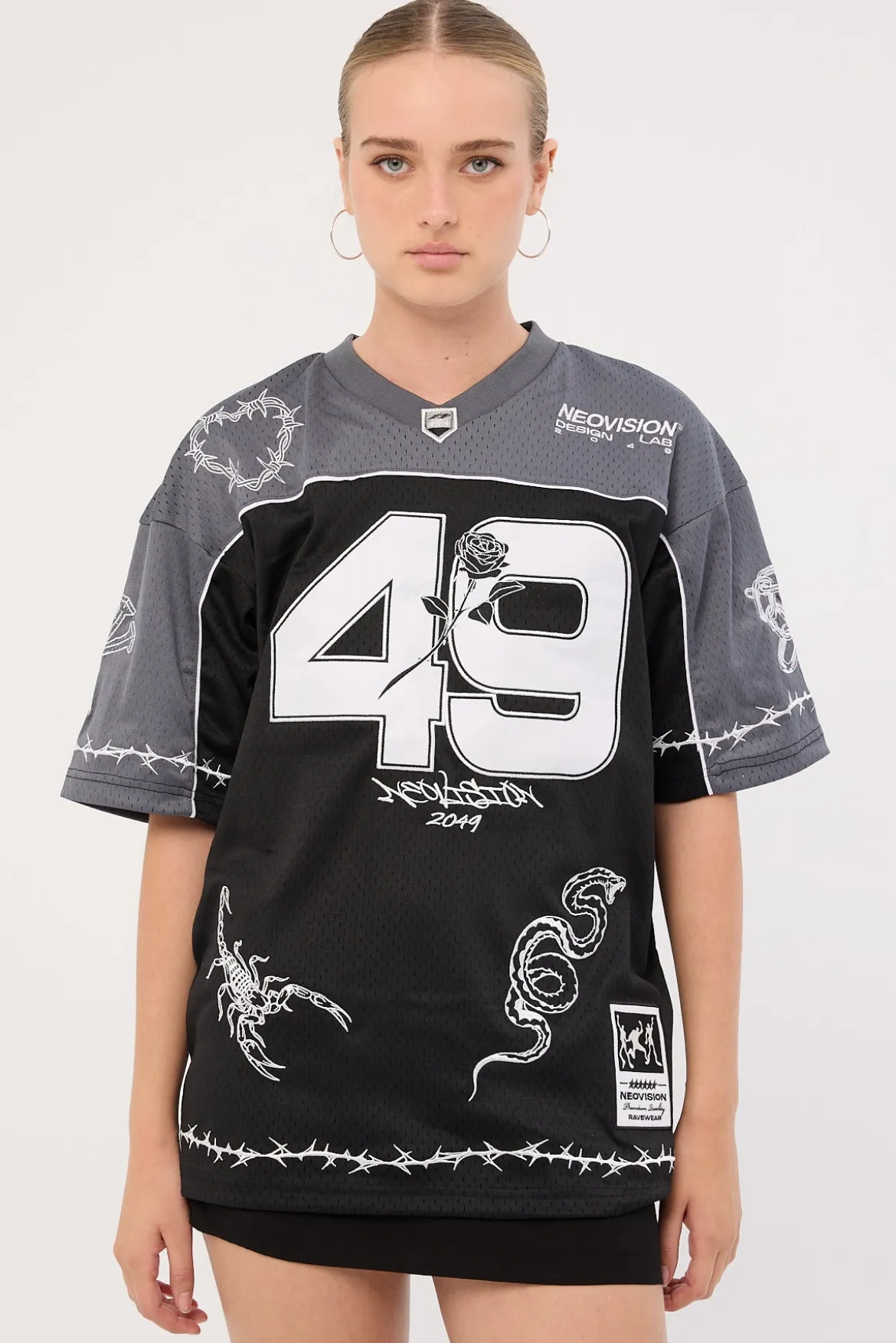 Flash V Neck Jersey Black